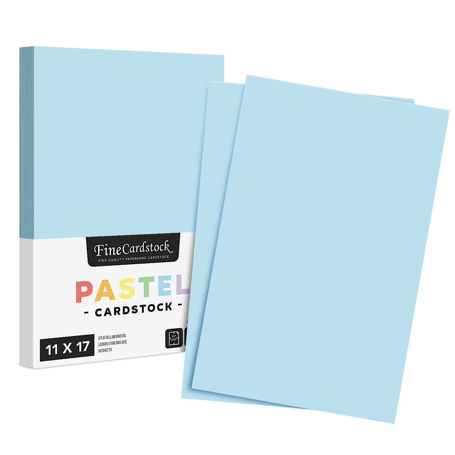 11 x 17 Pastel Cardstock Blue Bulk and Wholesale Fine Cardstock