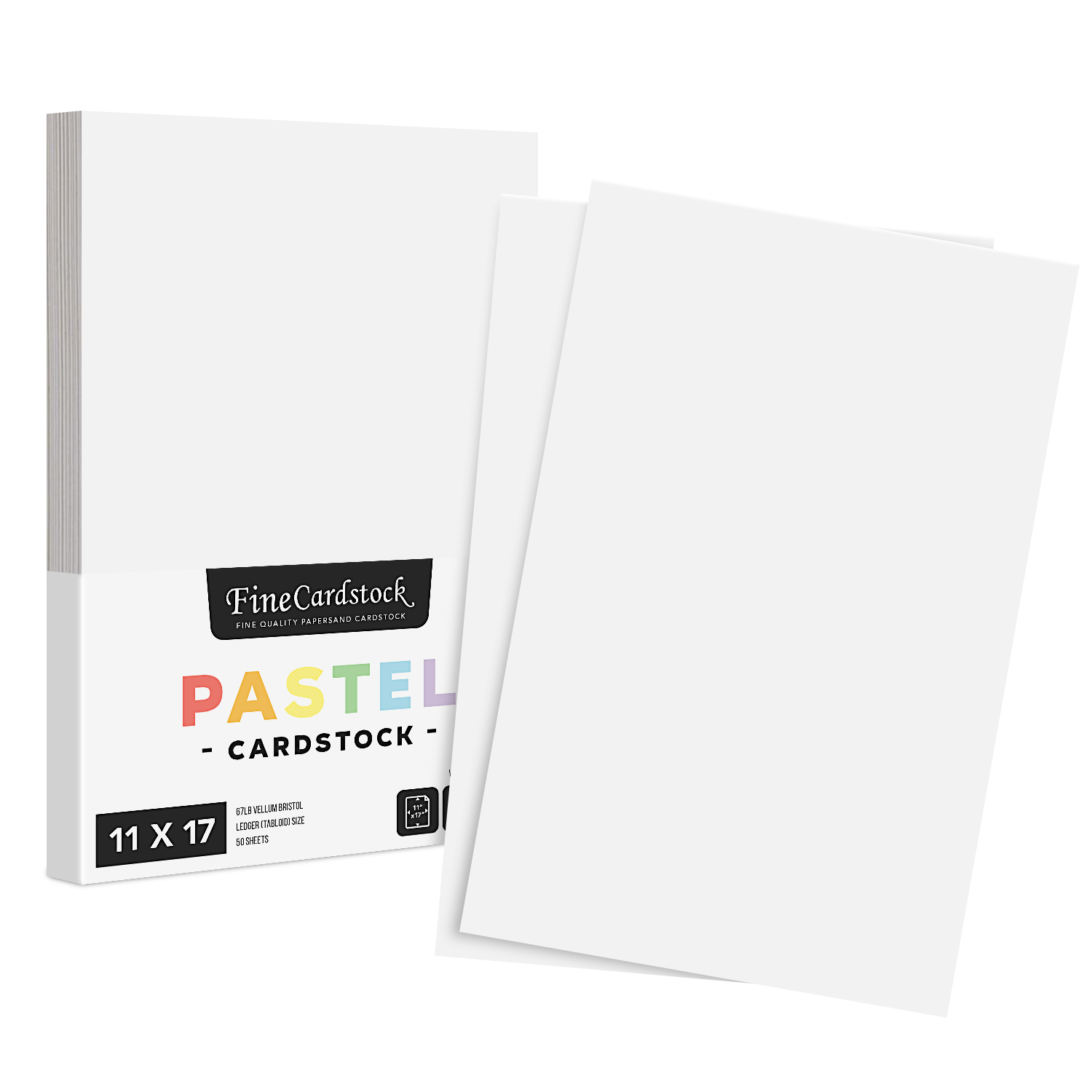 11 x 17 Pastel Cardstock White - Bulk and Wholesale - Fine Cardstock