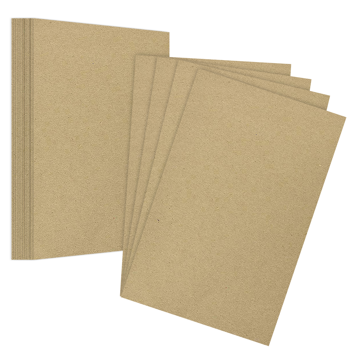 50 Sheets Chipboard 11 x 17 inch 22pt Light Weight Brown Kraft Cardboard 