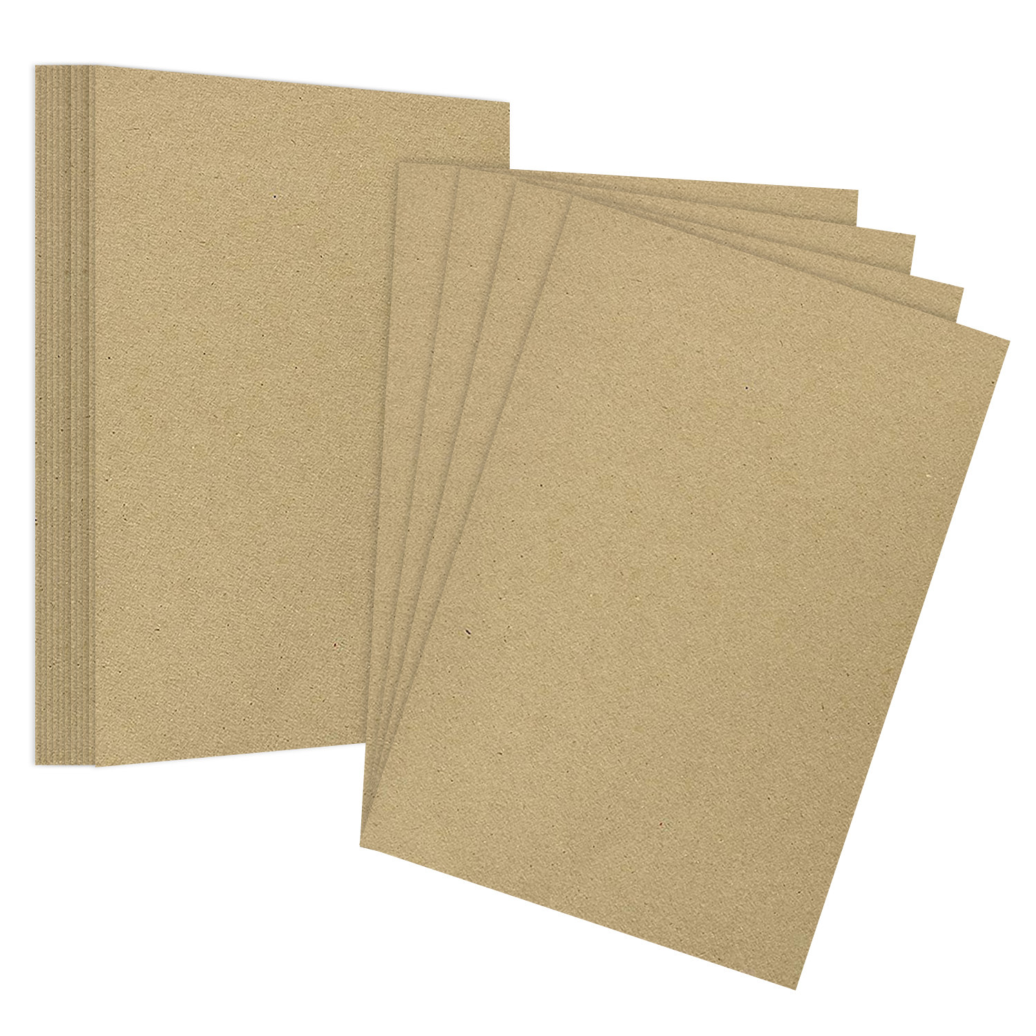 100 Sheets Chipboard 12 x 18 inch 22pt Light Weight Brown Kraft Cardboard 