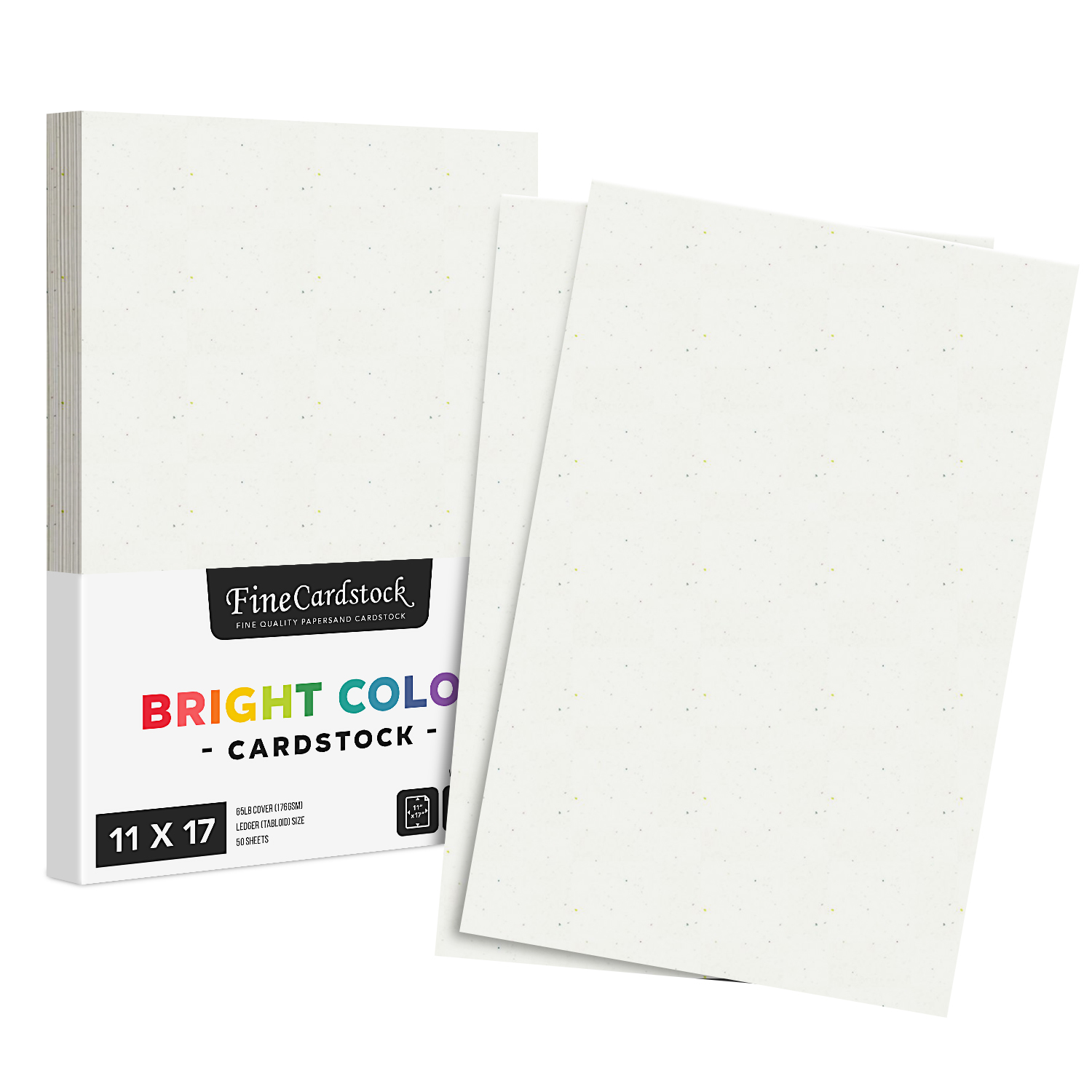 11 x 17 Color Cardstock Speckled White - Bulk and Wholesale - Fine ...