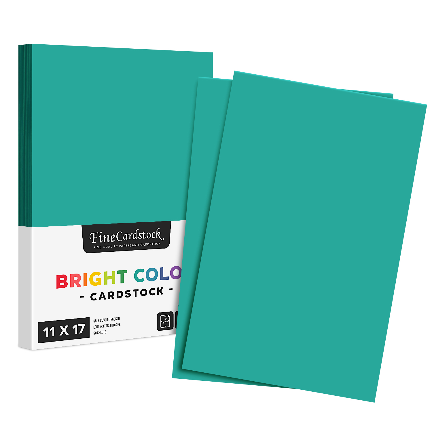 11 x 17 Color Cardstock Teal - Bulk and Wholesale - Fine Cardstock