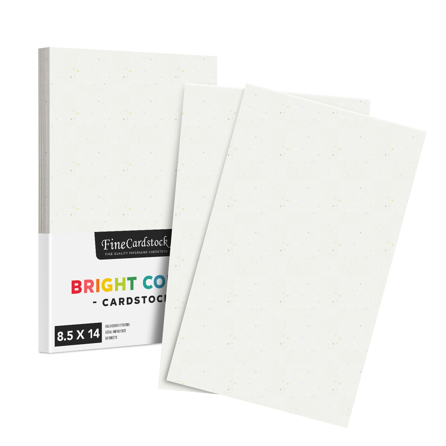 8.5 x 14 Color Cardstock Speckled White - Bulk and Wholesale - Fine ...