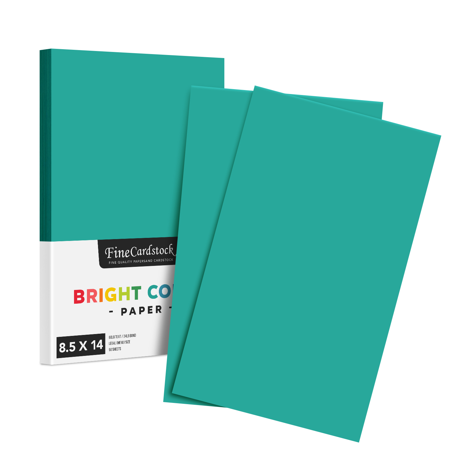 8.5 x 14 Color Paper Teal Bulk and Wholesale Fine Cardstock