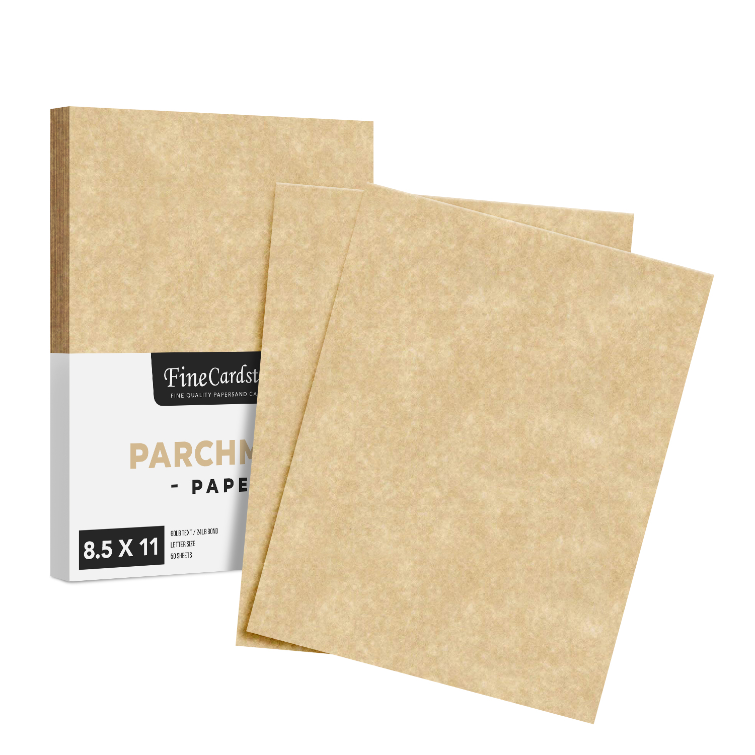 8.5 x 11 New White Stationery Parchment Paper - 24lb Bond/60lb