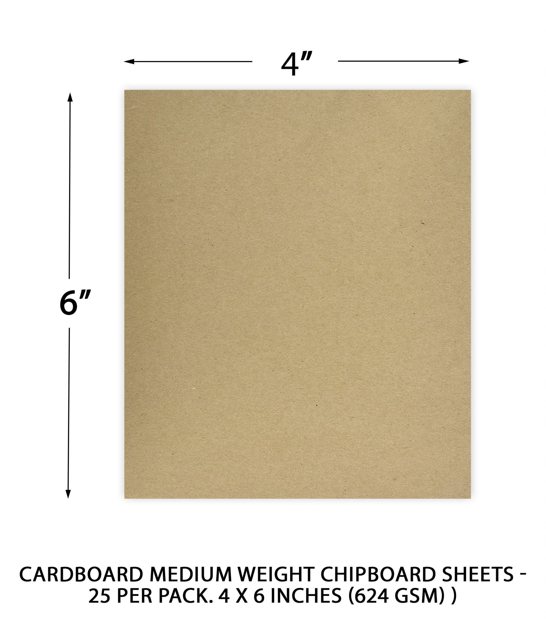 4 x 6 Chipboard Fine Cardstock