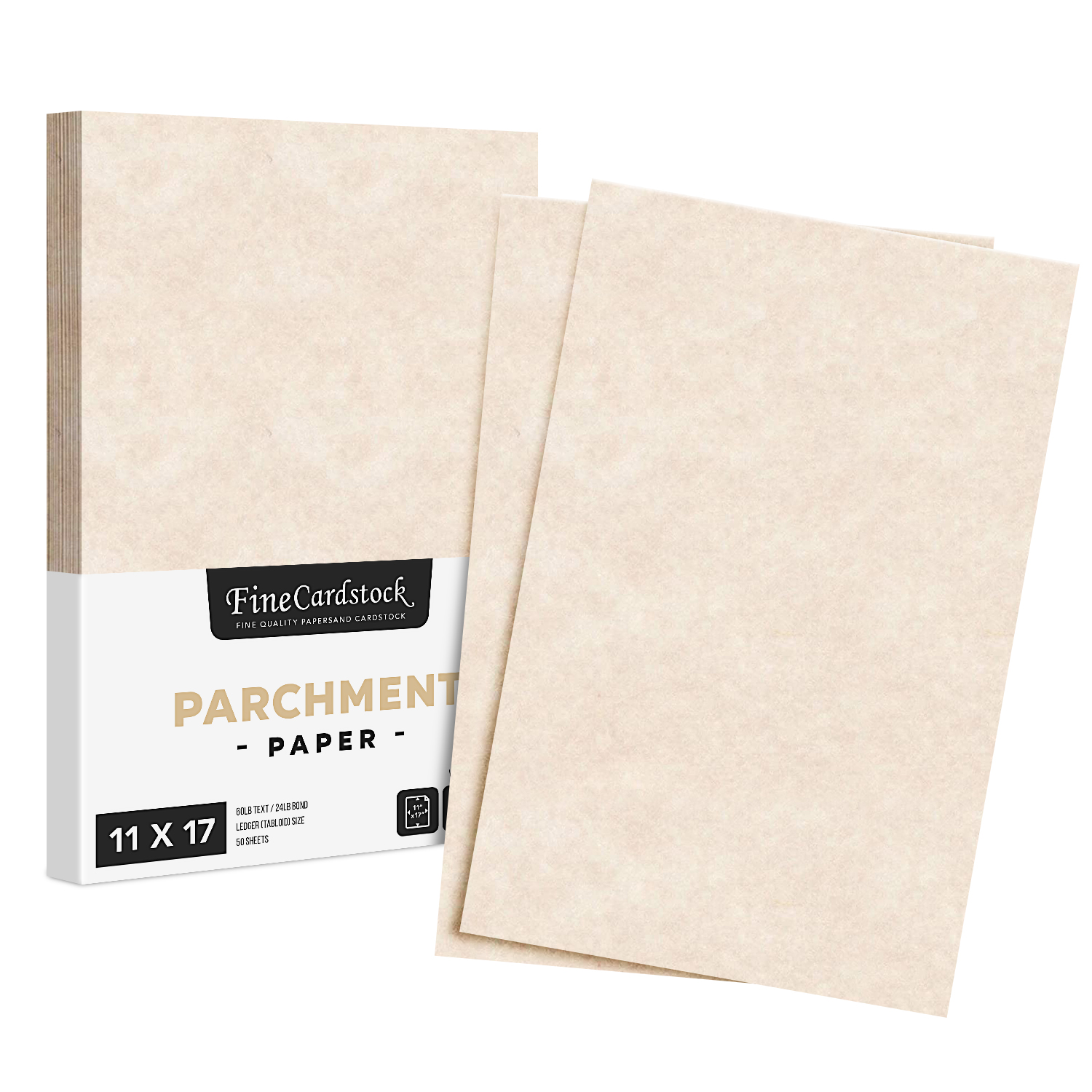 11 x 17 Parchment Paper Natural Cream - Bulk and Wholesale - Fine Cardstock