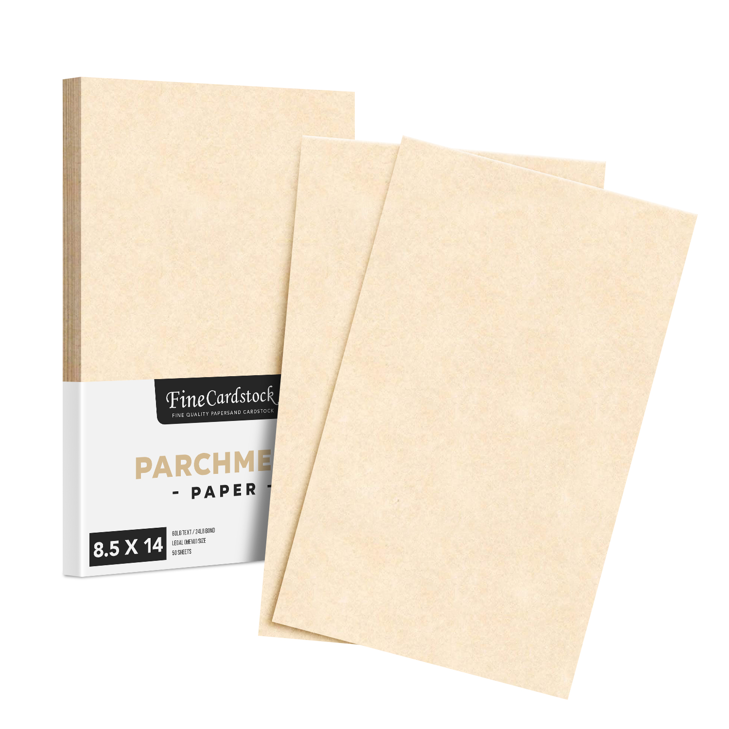 Parchment Paper Text 24lb Size 8.5 x 11 Inches 500 Sheets per Pack (Aged)
