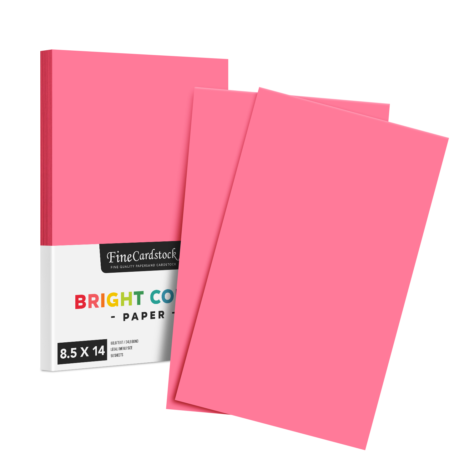 8.5 x 14 Color Paper Pulsar Pink - Bulk and Wholesale - Fine Cardstock