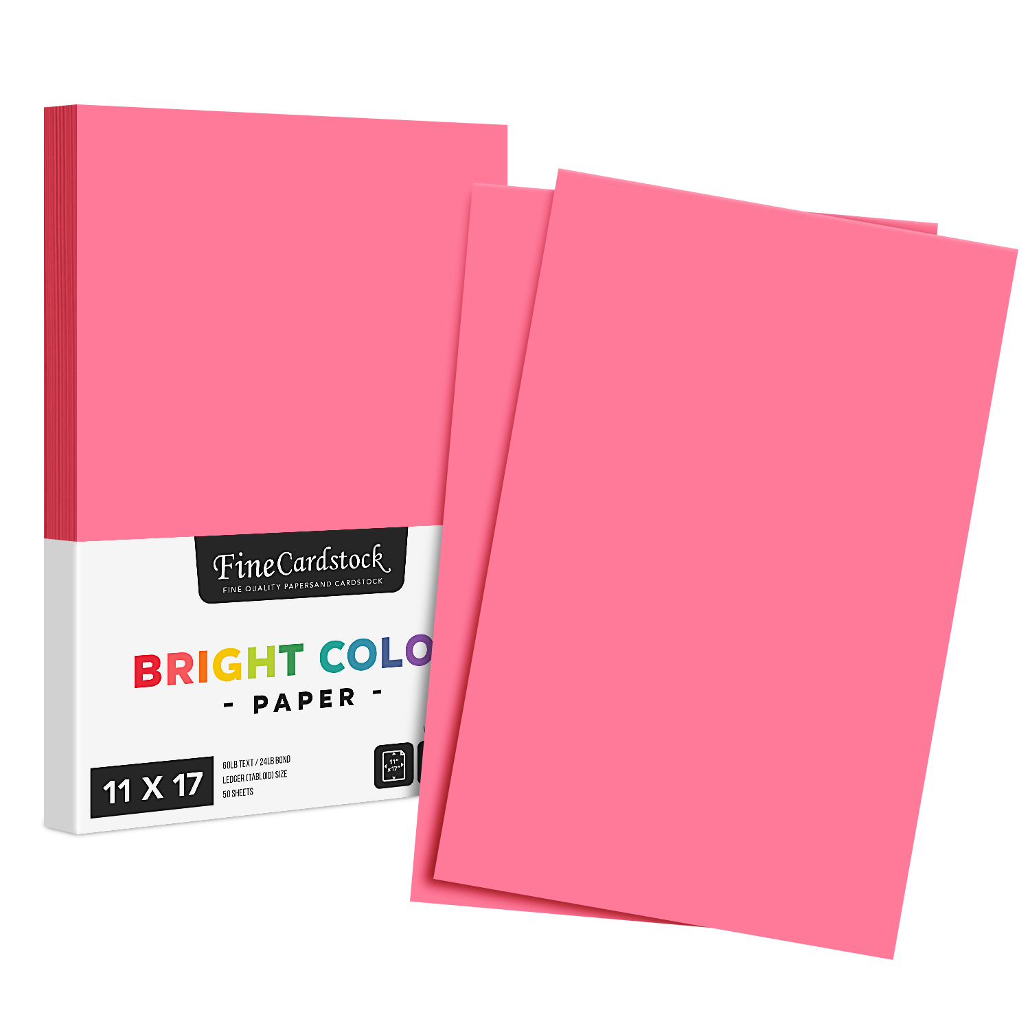 11 x 17 Color Paper Pulsar Pink - Bulk and Wholesale - Fine Cardstock