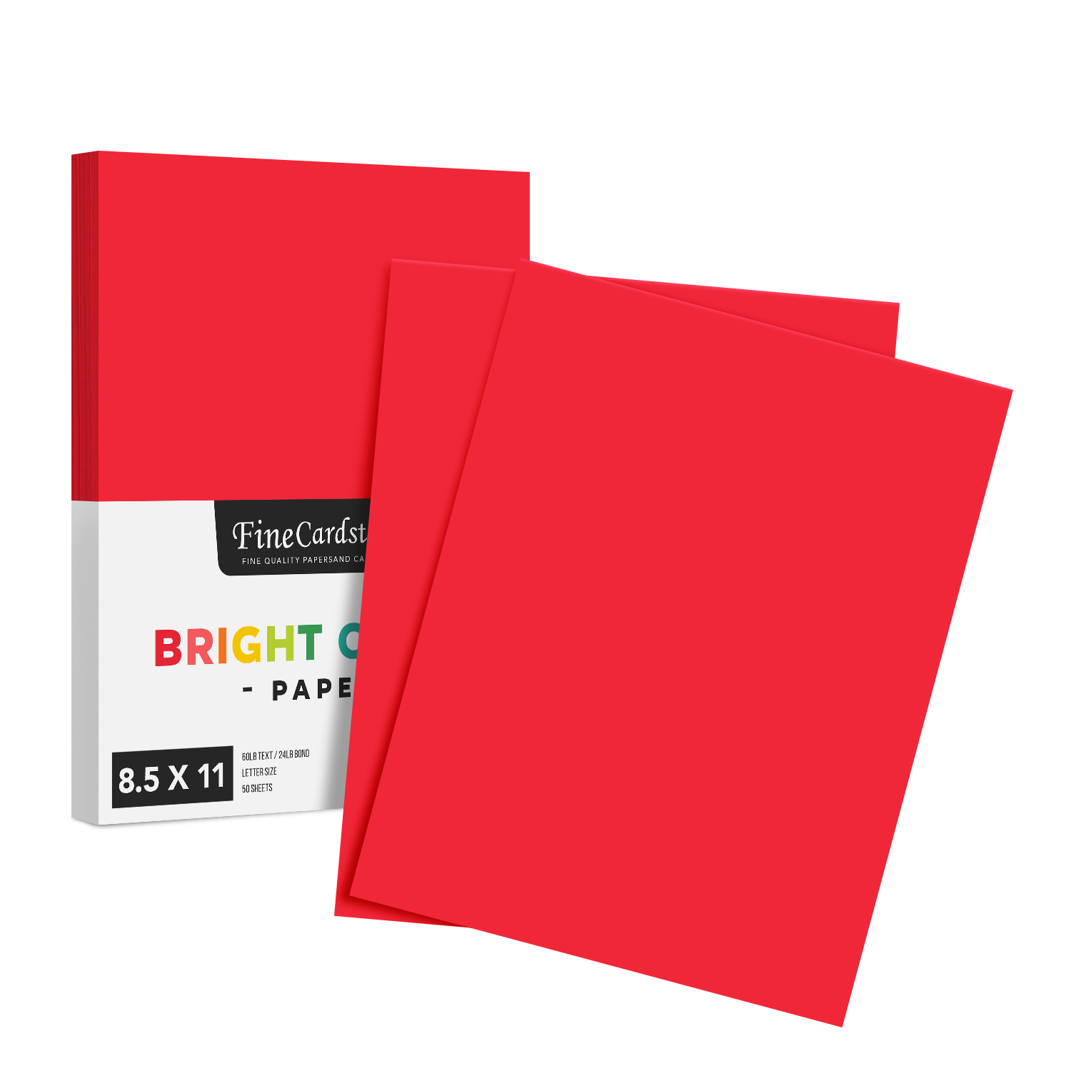 8 1/2 x 11 Color Paper Re-Entry Red - Bulk and Wholesale - Fine Cardstock