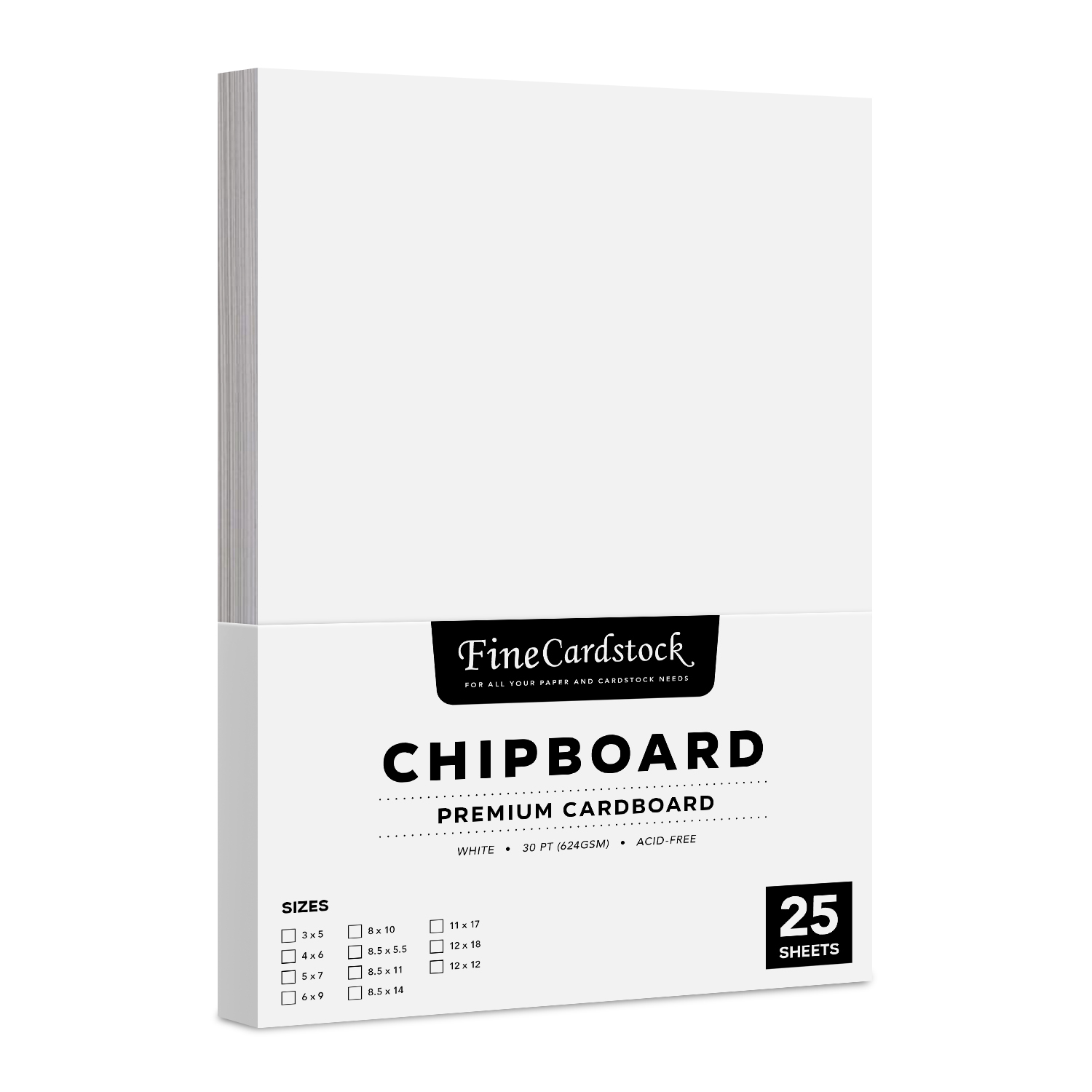  100 Chipboard Sheets 8.5 X 11 Inch - 30pt