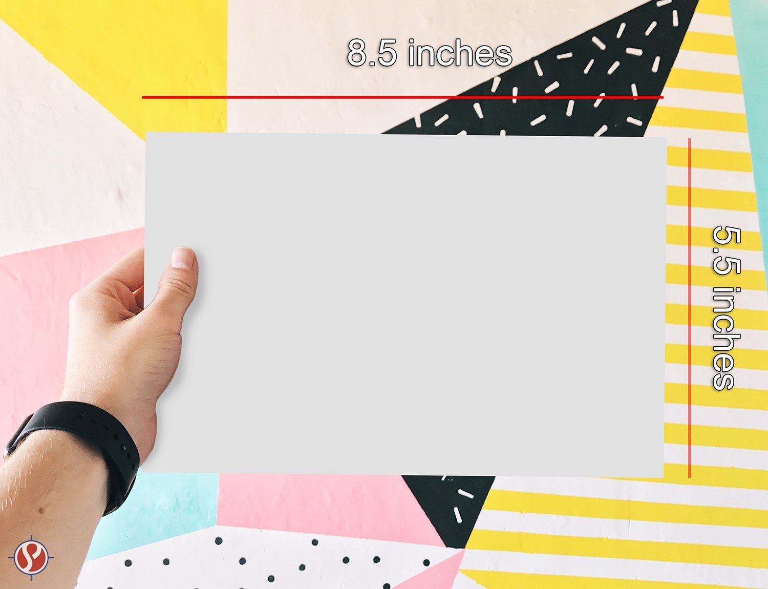 5.5 x 8.5 paper template image