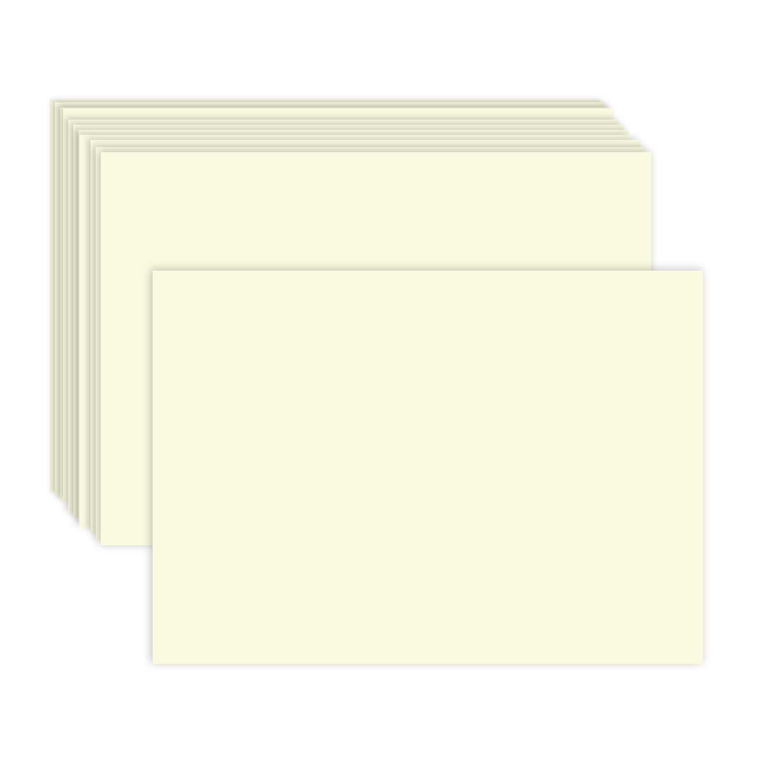Stationery Parchment Cards and Matching Envelopes | Color: Natural Cream - Blank Greeting Note Card | A7-5x7 Inches | 65 Cover, 176 (gsm) | 50 per