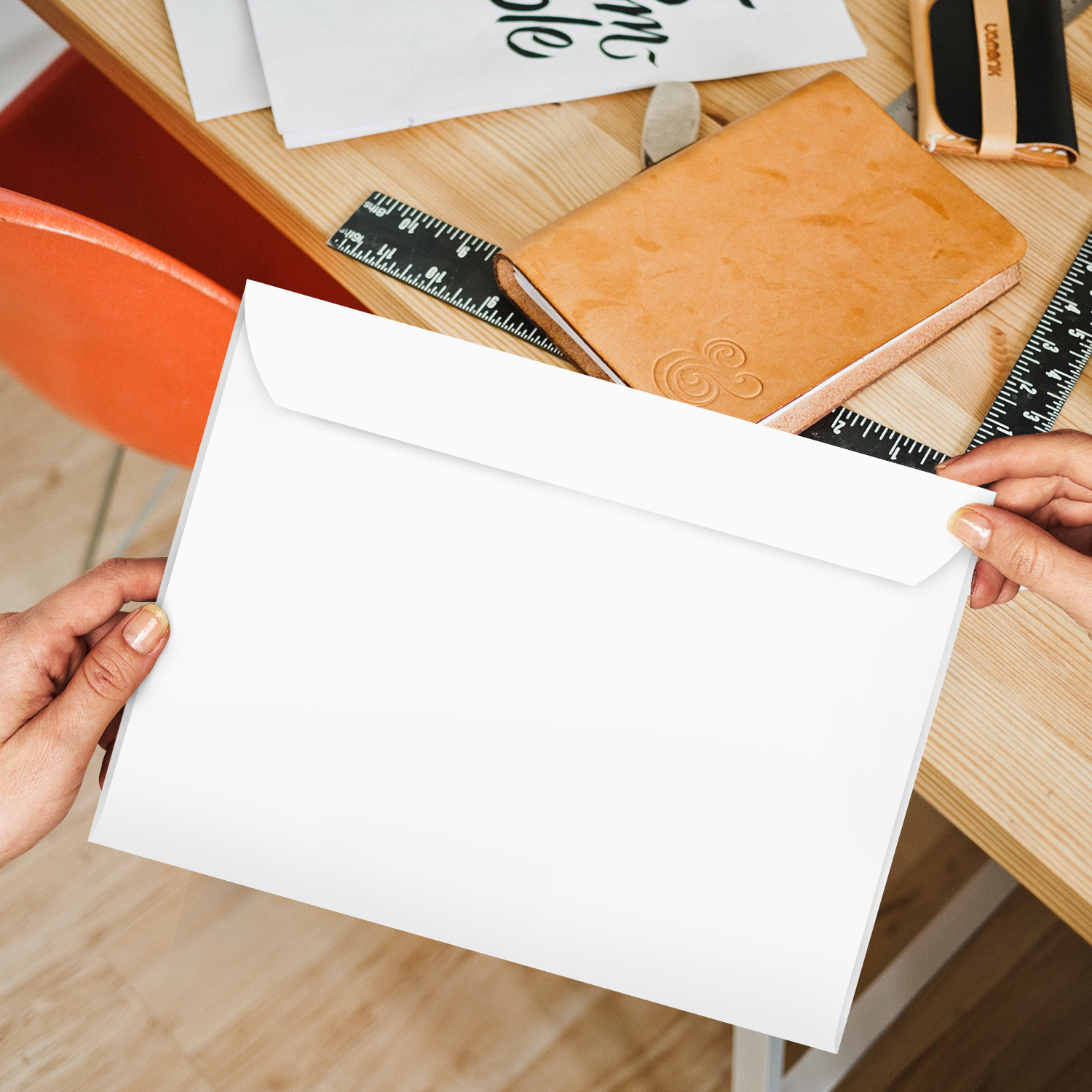 6 x 9 White Booklet Envelope Bulk and Wholesale Fine Cardstock