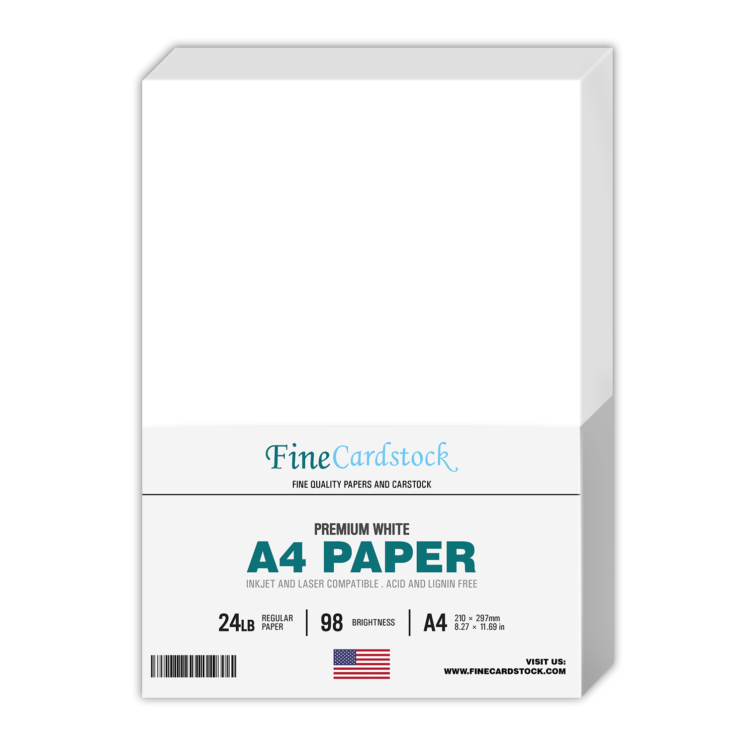 A4 White Paper, For Copy, Printing, Writing, 210 x 297 mm. (8.27 x  11.69 inches), 28lb Bond Paper (105gsm)