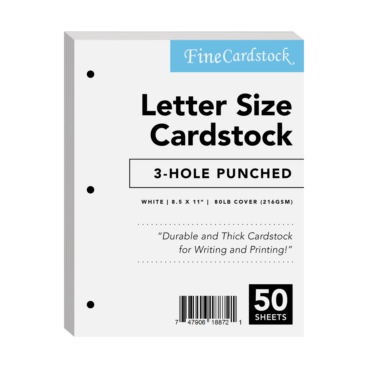 3-Hole Punch Cardstock - Bulk and Wholesale - Fine Cardstock