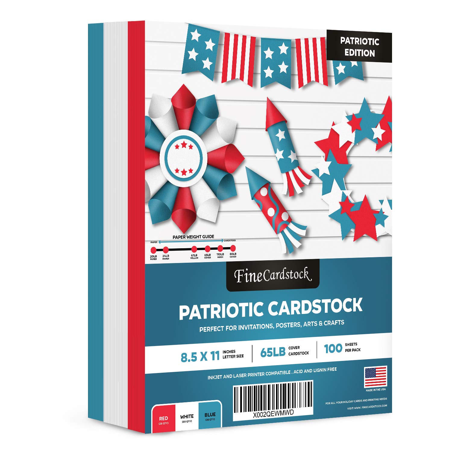 Patriotic Colored Card Stock Bulk And Wholesale Fine Cardstock